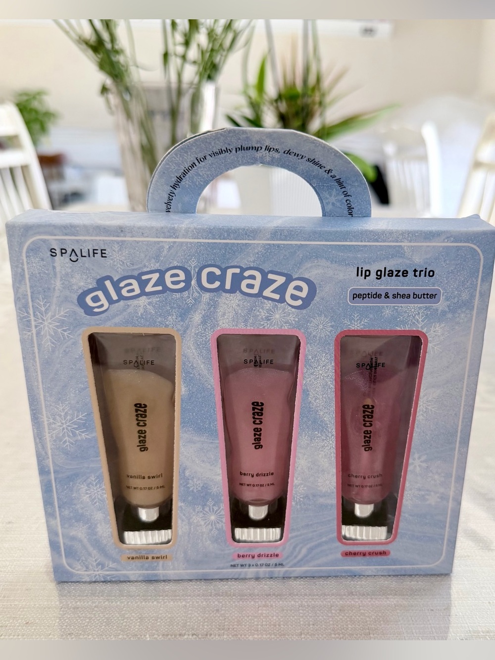 Glaze Craze Lip Glaze Trio in Vanilla Swirl, Berry Drizzle & Cherry Crush
